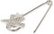styleBREAKER Broche décorative pour Poncho, Tissu, châle, Application en Forme d'étoile ornée de Strass, épingle à nourrice, Bijou, Femme 05050021, Couleur:Argent