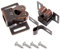CCUCKY Ferme-portes 8 Pièces, Laiton Poli Fermetures pour Portes, Placards et Tiroirs,Armoire Catches