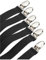DESERMO 6er Set Betttuchspanner mit Metallclips | Hochwertiger Spanner für Bettlaken | Betttuchspanner verstellbar 120cm Länge | Stabiler Bettlakenspanner Kreuz & quer einsetzbar (Schwarz)