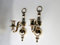 artissimo 2 x Wandkerzenhalter Gold Messing Massiv
