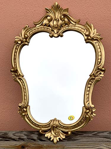 artissimo Barock Wandspiegel Antik Oval Gold Retro Spiegel Flurspiegel 50X35 Badspiegel c444 Neu
