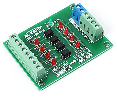 4-Kanal-Optokoppler-Isolationsmodul, 5 V auf 24 V Optokoppler Isolation Karte, DST-1R4P-N SPS-Signalwandler Platine, PLC Signalpegel Spannungswandler Modul