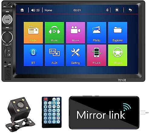 Universal Autoradio Car Navigation Estéreo Reproductor multimedia Radio Pantalla táctil Reproductor MP5 7010B