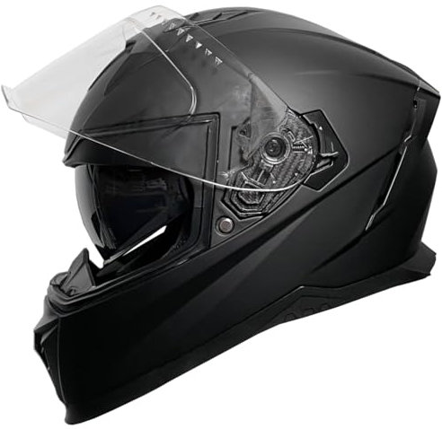 Integralhelm Helm Motorradhelm Rollerhelm RALLOX 69-2 Größe L matt schwarz mit Sonnenvisier
