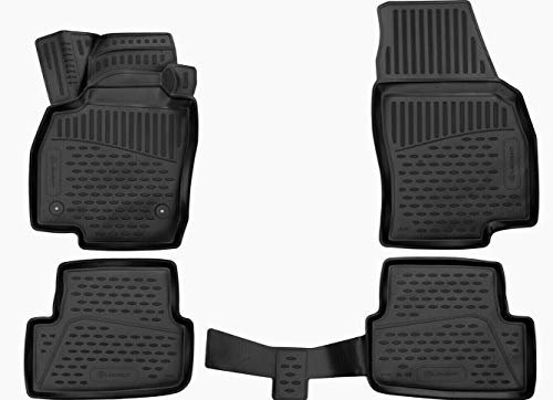Element 3D Gummimatten Passgenaue Fußmatten Mitsubishi L200 2015-02/2019 Wirtschaft Trim Level 4tlg, Schwarz