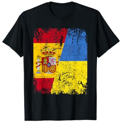 UCRANIA ESPAÑA BANDERA de la AMISTAD UCRANIA Camiseta