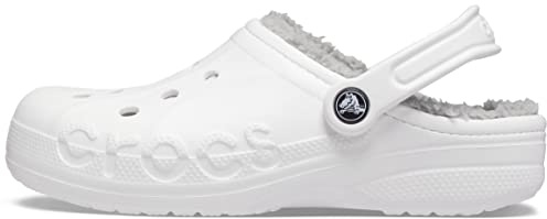 Crocs Unisex Erwachsene Baya Lined Clog Clog, White/Light Grey, 38/39 EU