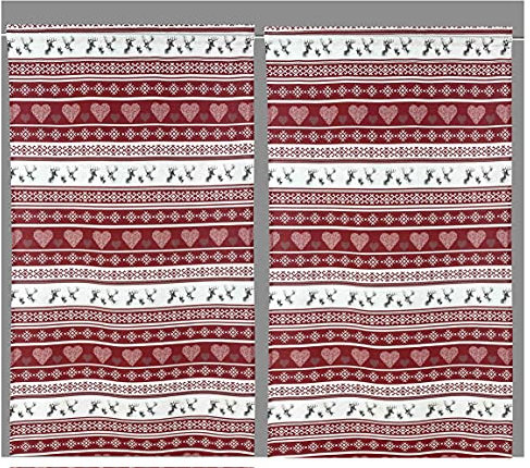 Tendina Vetro Moderna Larga 45 o 60 o 80 CERVINO Rosso Made in Italy - 1 Telo cm. 45x150