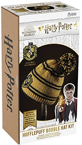 Harry Potter Strickset Mütze - Hufflepuff Design