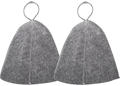 Russischer Saunahut, Sauna-Kopfbedeckung, 2 Stück, verdickter Filz, Saunahut, bequemer Kopfschutz, Abdeckung für Sauna, trockenen Dampfraum, Hut, Sauna, Zimmer, Hut, Filz, Spa-Hut