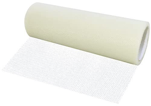 AERZETIX - C55237 - Rouleau filet de tulle 15 cm x 9 m - couleur : crème - pour confection couture vêtements artisanat décoration