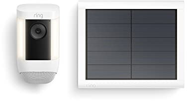 Ring Spotlight Kamera Pro Solar (Spotlight Cam Pro Solar)|2K-Video mit Ring Vision, 3D-Bewegungserfassung, LED-Spotlights, Selbstinstallation|30-tägige kostenlose Testphase für Ring Home