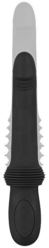 ORION Stoßdildo - intensiver Stimulator für Frauen, mit 3 Stoßgeschwindigkeiten, mit geäderter Reizstruktur und Eichel, schwarz