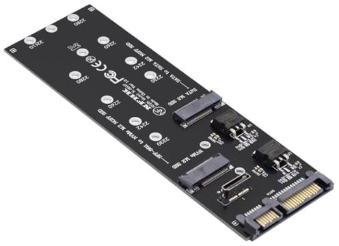 chenyang Adaptateur M.2 NGFF SATA et PCIe SSD vers Oculink - CY-SF-055 (noir, 10 x 10 x 1 cm, 1,0 pièces)