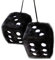 KIMISS Fuzzy Dice Vintage, Auto-Anhänger Zum Aufhängen, Plüschwürfel, Craps, Automobile, Rückspiegel, Zum Aufhängen (Schwarz)