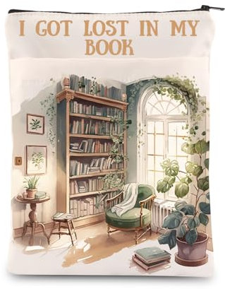 KEYCHIN I Got Lost in My Book Book Sleeve Bookish Gifts Bookworm Book Cover Book Nerd Gift Librarian Reader Book Protector (Lost in Book)