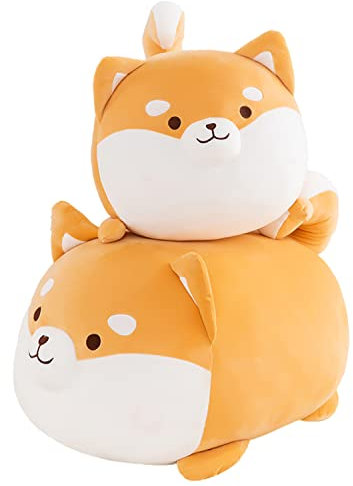 Aiuidun Shiba Inu Plüschtier Süßer Corgi Stofftier Hund Plüschkissen,Shiba Inu Kuscheltier Umarmung Kissen Welpe Plüsch Spielzeug Puppen für Kinder Geschenk (50cm/19.68inch)