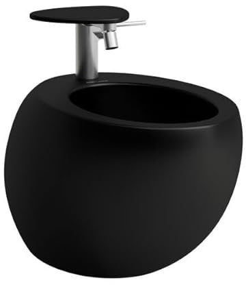 Laufen Alessi one Bidet suspendu, 1 trou pour robinet, 390x585mm, trop-plein caché, H8309717163041, H8309717163041, Colorazione: Nero opaco