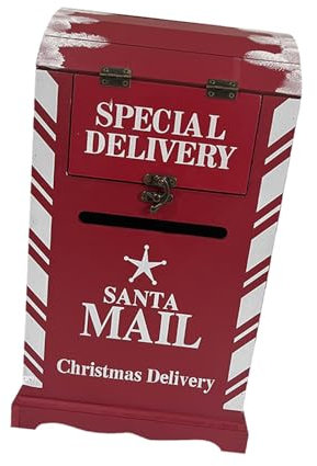 MagiDeal Boîte aux Lettres du père noël, décorations de noël, boîte aux Lettres, boîte aux Lettres décorative Vintage, boîte aux Lettres décorative de noël