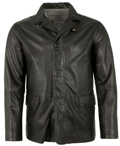 Maddox - Herren Echtleder Lederjacke Lammnappa schwarz Größe 54