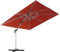 anndora Aluminium Ampelschirm 300 x 400 cm mit Kurbelsystem - Drehbar, Neigbar, Kippbar - Marktschirm, Gartenschirm - Farbe Terrakotta