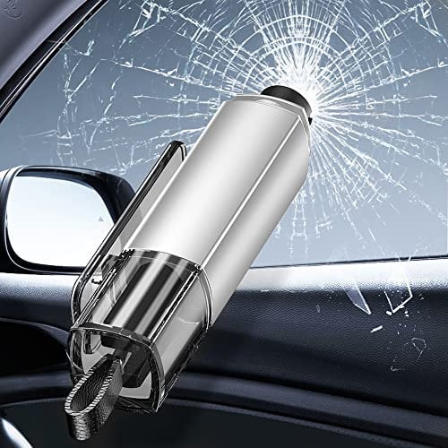 HTTYHT Car Emergency Escape Tool Keyring 2-in-1 Car Window Breaker and Seat Belt Cutter Vehicle Glass Breaker Mini Car Safety Hammer Life Saving Survival Kit for Land or Underwater