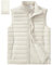 Outdoor Ventures Men's Puffer Gilet Packable Quilted Bodywarmer Padded Vest Outerwear Waistcoats Water-Resistant Windproof Sleeveless Jacket for Golf Running Hiking Horse Riding Apricot L