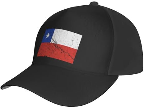 Capatmungsaktive Mütze Textureffekt Der Flagge Chiles Freizeit Basecap Sport Baseball Mütze Washed Baseballmütze Für Teenager, Running, Auf Reisen