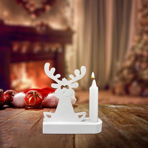 Nexoria Silikonformen Gießformen Weihnachten, Silikonform Weihnachten Elch Giessformen zum Gießen Silikonform Elch mit Sockel Silikonform Weihnachten Silikonform Kerzenhalter (C)
