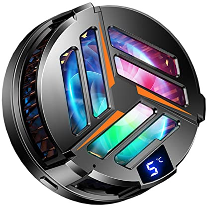XUMIUZIY Handy Lüfter, Magnetischer Handy Kühler Gaming, Super Leise, Dual Core Kühlung, Telefon Lüfter Zum Spielen von Spielen, Live Streaming