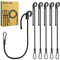 Spanngummi mit Haken, Upgrade 80cm Verstellbare Expander mit Karabiner, Schwarz Latex Gummispanner Elastische Vielzweck Gepäckspanner für Gepäck, Dachträger, Camping, 6 Stück