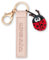 NICI Porte-clés « Petit bonheur » Bracelet en cuir synthétique or rose 10 cm avec coccinelle