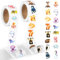 1000 Stück Stickers Tiere, Sticker Kinder, Meerestiere Waldtiere Stickers, Aufkleber Kinder, 16 Muster Stickerrolle, Selbstklebende Sticker für Mädchen Junge Scrapbooking DIY Basteln Journal