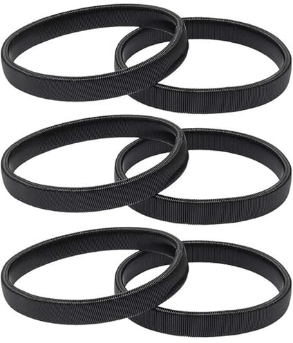 Luoqun88 3 Pairs Shirt Sleeve Garters Anti-Slip Metal Armbands for Long Sleeves, Adjustable & Comfortable, Fits Most (Black)