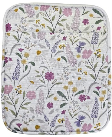 Dadanism 6-7 Zoll Schutzhülle Tasche mit Polsterung für 7 Neu Kindle Paperwhite und Kindle Colorsoft Signature Edition, 6 K-indle 11. Gen, 6,8 K-indle Paperwhite/Oasis/Kobo E-Reader, Floral Lila