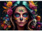 NEWENMO 5D Schöne Frau Halloween Diamond Painting Full Drill,Rosen und Skelett Diamant Painting Bilder,DIY Halloween Diamant Malerei Erwachsene Set,Diamond-Painting Kit für Heimdekoration 30x40cm