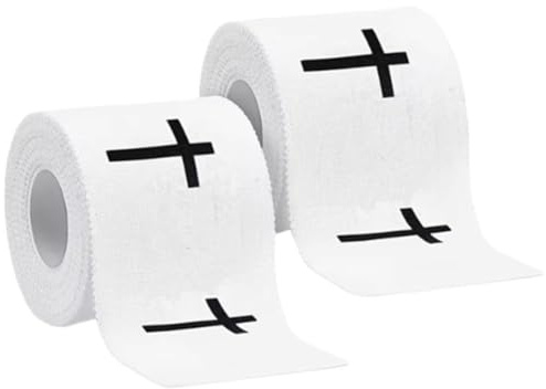 Ymxygz Christliches Sport-Tape, 2 Stück, Baumwolle, Weiß, Sport-Tape, Kreuz, Sportliches Handgelenk-Tape, Religiöser Bibelvers, Christliche Geschenke Für Männer Und Frauen