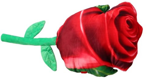 Cabilock Rosenblumen Kissen Realistisches Plüschiges Dekokissen für Hochzeiten Valentinstag Nickerchen Kissen im Auto Romantisches für Frauen