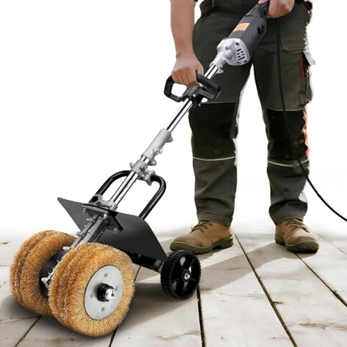 3850W 600-4000RPM Satiniermaschine | mit 2X 180mm Stahlbürsten | 6in1 Reinigen Entfetten Satinieren Polieren Entgraten Schleifen | 6 Gänge Bürstenschleifer zur Renovierung Holz Metall Kunststoff