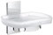 Smedbo Halter mit Glas-Seifenschale, Chrom poliert, ZK342 Pool, Silber, 9,4 x 12,3 x 13,5 cm
