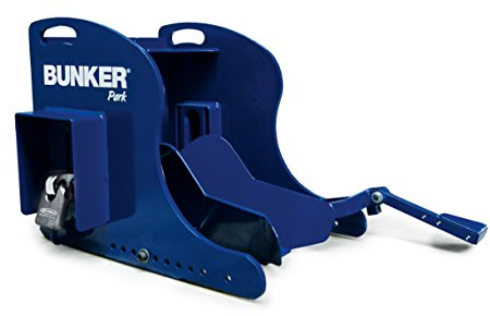 BUNKER BP68M Antivol Sécurité Maximale pour Le Stationnement avec Cale de Roue Réglable, Ancre de Moto Blindée, Cadenas en Acier, Bleu