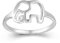 ELBLUVF Elefant 925 Sterling Silber Tier Glück Elefant Ring Schmuck Brautjungfer Geschenk Favor 57 (18.1)
