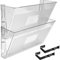 Acrimet Organisateur Mural pour Dossiers Modulaires en Plastique, format Lettre A4 (crochets inclus) (Couleur Transparent) (Lot de 2)