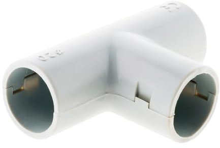 Lot de 2 Tés pour tube IRL Ø20mm - Gris - Zenitech