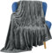 Utopia Bedding Kuschelige Fleecedecke [152x127 cm, Grau] Weiche, leichte, warme Flauschige Decke Kuschelige und atmungsaktive Decken für Bett Sofa Couch