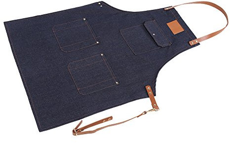 Delantal Ajustable Impermeables de Cocinero con Bolsillo Cocina Delantale de Cocina para Mujeres Hombres,Delantal Chefs Cocina para Cocinar/Hornear (Negro)