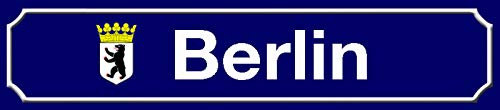 Schatzmix Straßenschild Berlin Bundesland mit Metallschild Wanddeko 46x10 cm tin Sign Blechschild, Blech, Mehrfarbig
