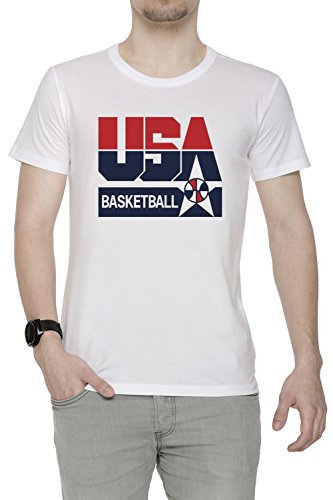 USA Basketball 1992 Dream Team Herren T-Shirt Rundhals Weiß Kurzarm Größe XXL Men's White XX-Large Size XXL
