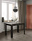 Symbiosis Nice, Mesa de comedor, Negro y Cemento 110x70x73,1 cm