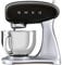 Smeg, SMF02BLEU Küchenmaschine, 10 Geschwindigkeitsstufen, Planetenrührwerk, Sicherheitsabschaltung, 2 Rührbesen, Kugelgriff aus Edelstahl, 800 W, Schwarz
